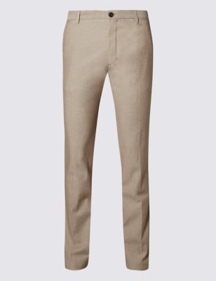 Cotton Rich Flat Front Chinos